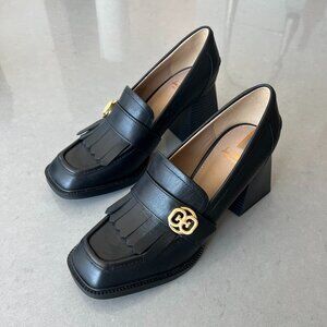 Sam Edelman, Size 7.5, Women's Block-Heeled Black Loafer